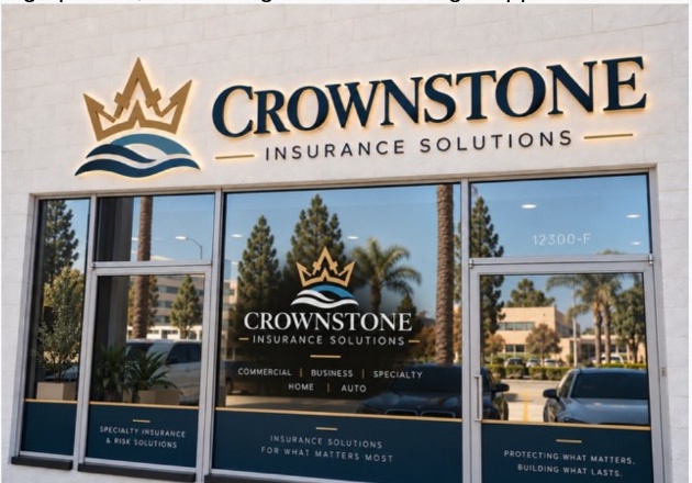 Crownstone Insurance Solutions storefront branding
